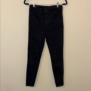 AE Black Ripped Knee Skinny Jeans